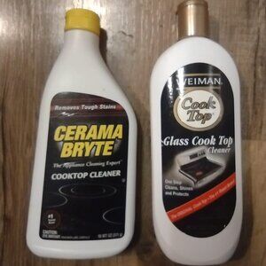 Large 33oz Total Weiman Glass Cook Top Heavy Duty Cleaners Cerama Bryte 2 Pack
